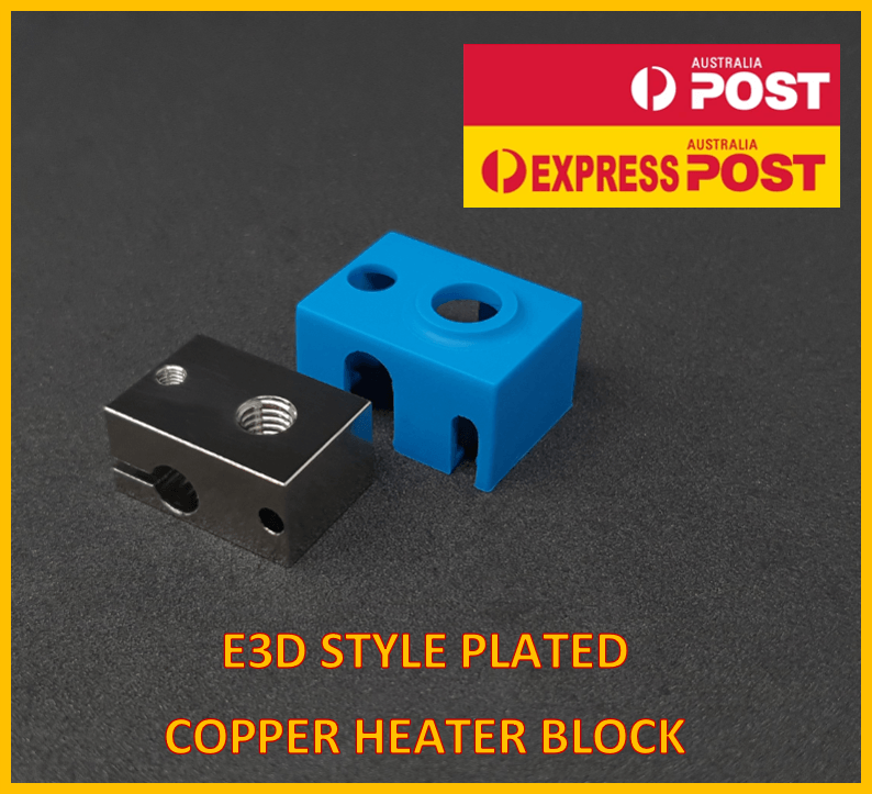 V6 Plated Copper Heater Block Upgrade for Original E3d V6 J-head Hotend Upgrade - sayercnc - 3D Printer Parts Australia