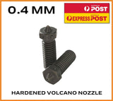 Volcano Hardened Nozzle E3D Compatible High Temp A2 Steel 0.4mm 1.75mm Upgrade - sayercnc - 3D Printer Parts Australia